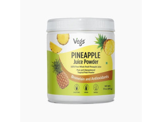 Vegs Wellness Pineapple Juice Powder – 100% Freeze-Dried Organic Pineapple Powder