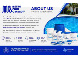 Metro Pool Chemical | Professional Pool Chemical Service & Water Treatment