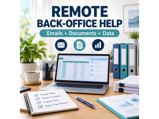 Remote Back-Office Help for Small Businesses | Emails, Documents & Data
